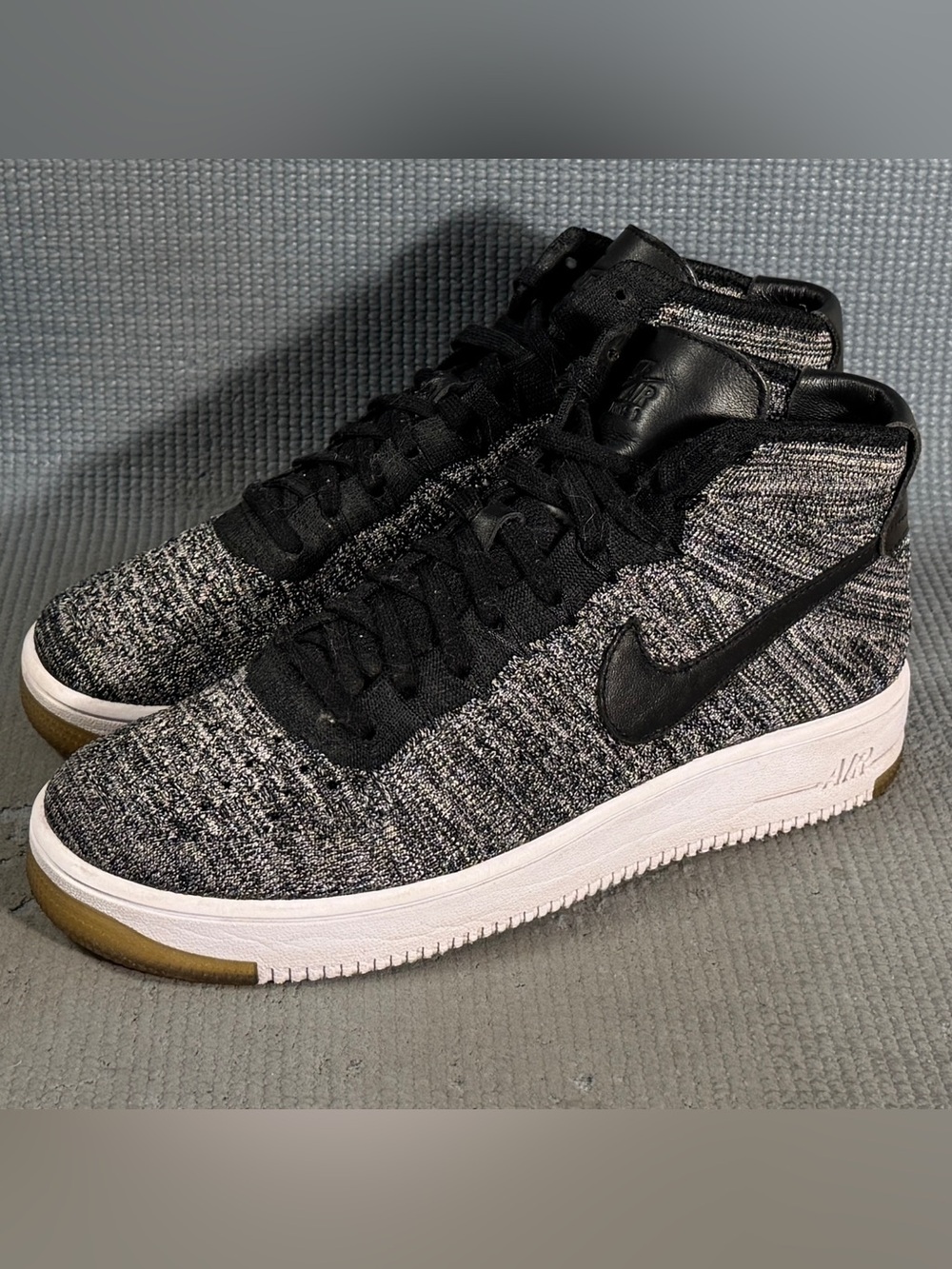 Nike Air Force 1 Flyknit Mid ‘Oreo’ Shoes 818018-801 Women’s Size 9.5